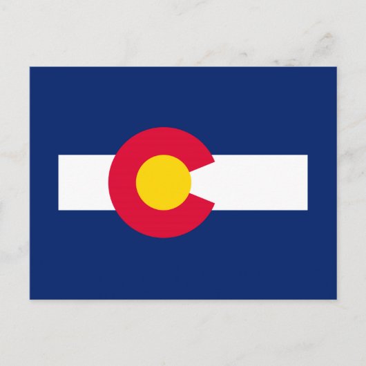 Design der Staatsflagge Colorado Postkarte (Vorderseite)