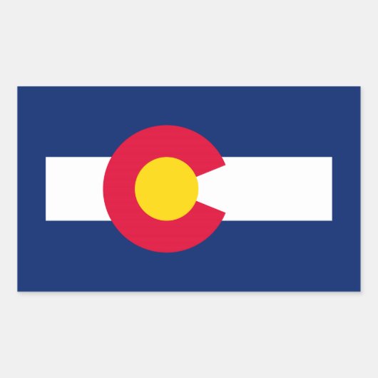 Design der Staatsflagge Colorado Rechteckiger Aufkleber (Vorderseite)