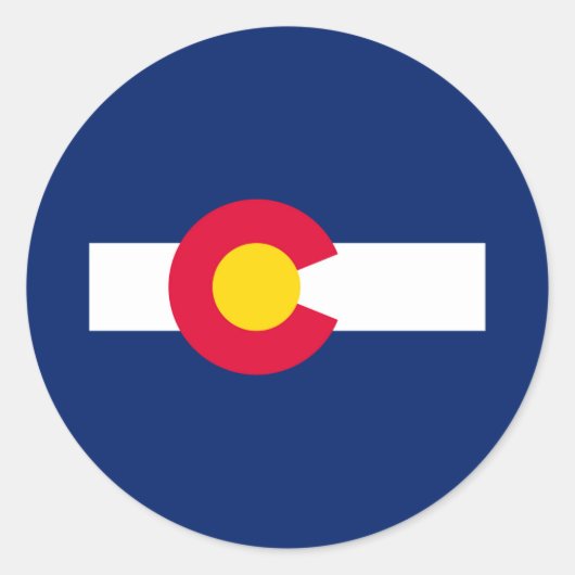 Design der Staatsflagge Colorado Runder Aufkleber (Vorderseite)