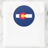 Design der Staatsflagge Colorado Runder Aufkleber (Tasche)