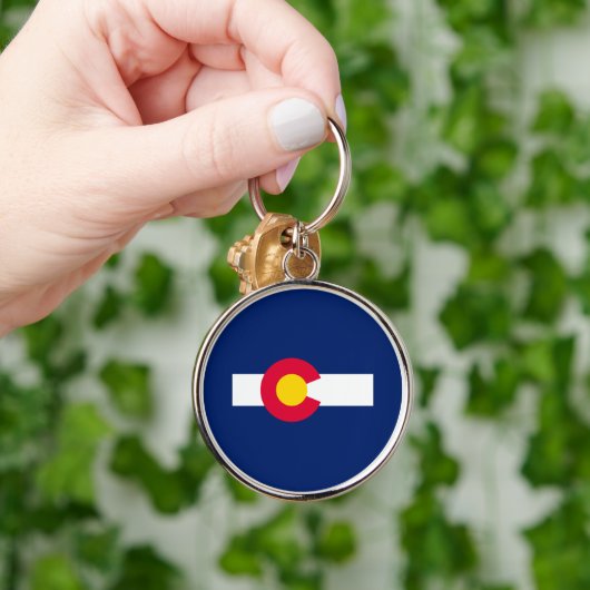 Design der Staatsflagge Colorado Schlüsselanhänger (Hand)