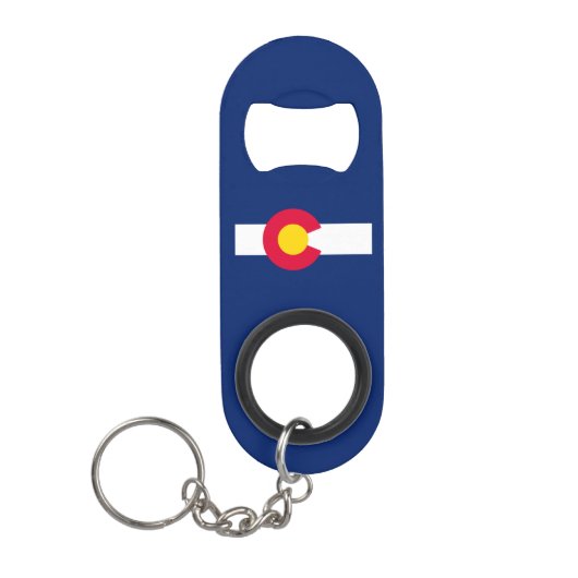 Design der Staatsflagge Colorado Schlüsselanhängerflaschenöffner (Vorderseite)