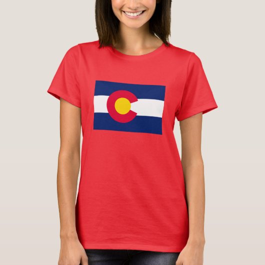 Design der Staatsflagge Colorado T-Shirt (Vorderseite)