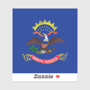 Design der Staatsflagge Nord-Dakota Aufkleber