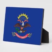 Design der Staatsflagge Nord-Dakota Fotoplatte (Seite)