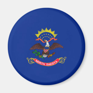 Design der Staatsflagge Nord-Dakota Magnet