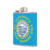 Design der Staatsflagge Süd-Dakota Flachmann (Links)