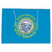Design der Staatsflagge Süd-Dakota Große Geschenktüte (Rückseite)