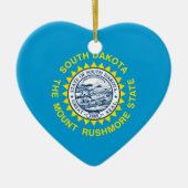 Design der Staatsflagge Süd-Dakota Keramikornament (Vorne)