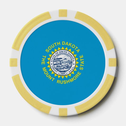 Design der Staatsflagge Süd-Dakota Pokerchips (Vorderseite)