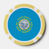 Design der Staatsflagge Süd-Dakota Pokerchips (Rückseite)