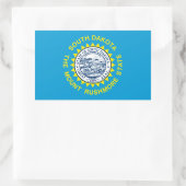 Design der Staatsflagge Süd-Dakota Rechteckiger Aufkleber (Tasche)