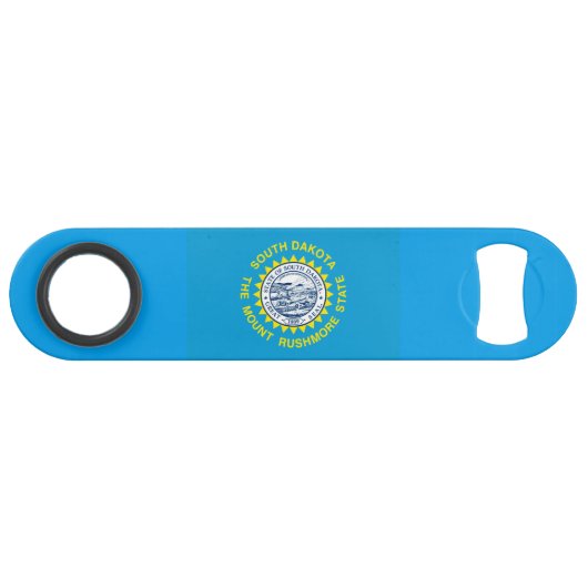 Design der Staatsflagge Süd-Dakota Speed Flaschenöffner (Rückseite Horizontal)