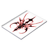 Design der Stammmasken - Schwarz und Rot Notizblock (Linke Seite)