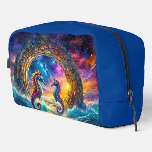 Design der StarGate-Seepferde von Rich AMeN Gill Waschbeutel (Rechte Ecke)