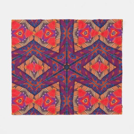 Design der Stickerei in Guatemala Fleecedecke (Vorderseite (Horizontal))