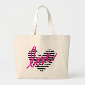 Design der Strickherz-Liebe Jumbo Stoffbeutel (Vorne)