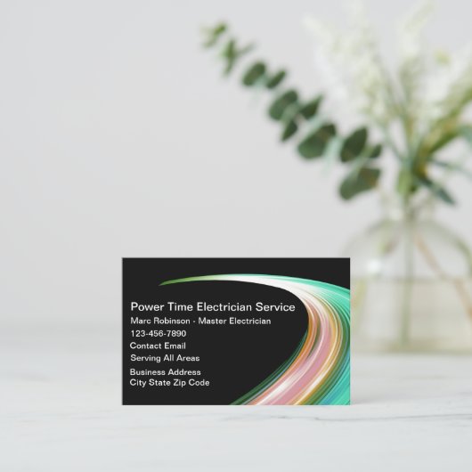Design der Stromkarte Visitenkarte (Stehend Vorderseite)