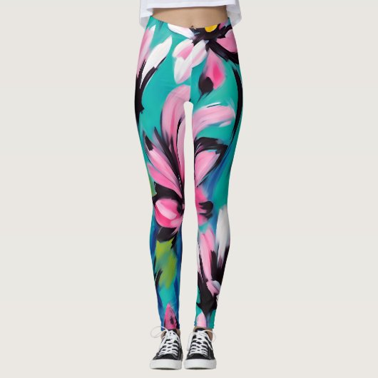 Design der Summer Blume Leggings (Vorderseite)