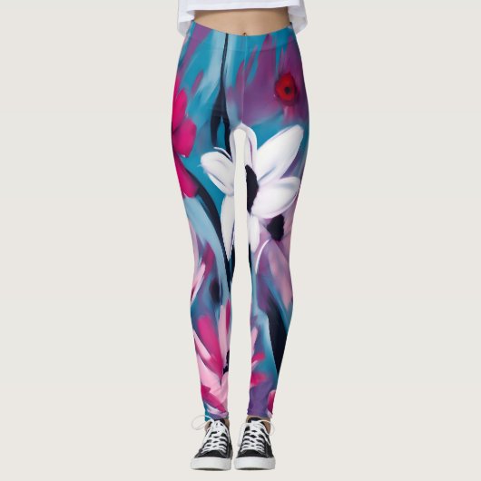 Design der Summer Blume Leggings (Vorderseite)