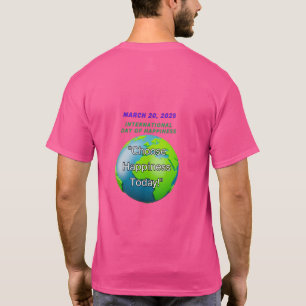 Design der T - Shirt, Tag des Glücks 20 März, 2025 T-Shirt