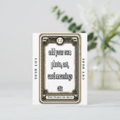 Design der Tarot-Karte des hängenden Mannes Postkarte (Stehend Vorderseite)