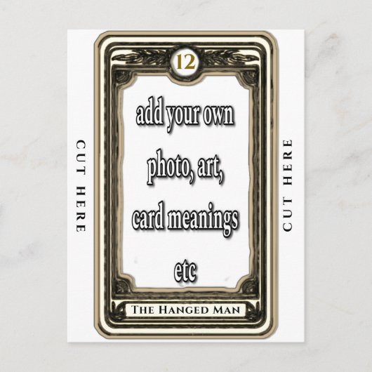Design der Tarot-Karte des hängenden Mannes Postkarte (Vorderseite)