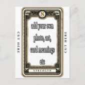 Design der Tarot-Karte für die Festigkeit Postkarte (Vorderseite)