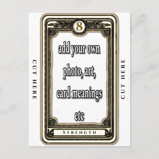 Design der Tarot-Karte für die Festigkeit Postkarte (Vorderseite)