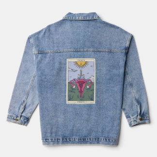 Design der Tarot-Karte für Uterus-Stärke Jeansjacke