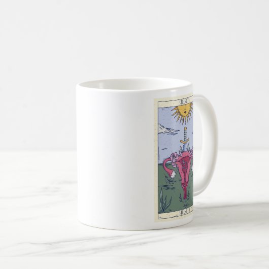 Design der Tarot-Karte für Uterus-Stärke Kaffeetasse (VorderseiteRechts)