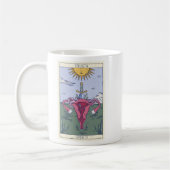 Design der Tarot-Karte für Uterus-Stärke Kaffeetasse (Links)