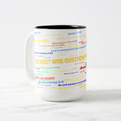 Design der Tasse, 30 Fragen über Existenz Zweifarbige Tasse (Vorderseite Links)