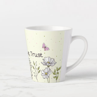 Design der Tasse "Beten, Release, Vertrauen"