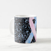 Design der Tasse Blue Pink Awareness Ribbon (Vorderseite Links)