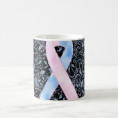 Design der Tasse Blue Pink Awareness Ribbon (Mittel)