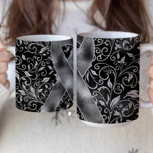 Design der Tasse "Grau Awareness Ribbon"
