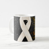 Design der Tasse "White Awareness Ribbon" (Vorderseite Links)