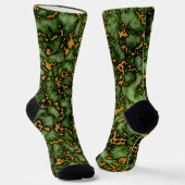 Design der Textur aus Grand Moss Green und Gold-Ma Socken (Gewinkelt)