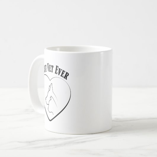 Design der Tierpflege des Tierarztes Kaffeetasse (Vorderseite Links)