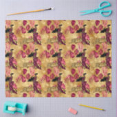 Design der Tiger-Serie für Burgund und Gold 18 Seidenpapier (Basteln)