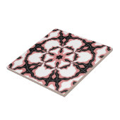 Design der Tile, Rosa, Weiß und Schwarz-Blume Fliese (Seite)