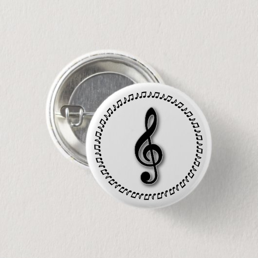 Design der Treble Clef-Musiknote Button (Vorne & Hinten)