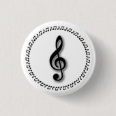Design der Treble Clef-Musiknote Button (Vorderseite)