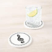 Design der Treble Clef-Musiknote Getränkeuntersetzer (Seite)