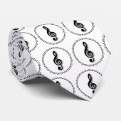 Design der Treble Clef-Musiknote Krawatte (Gerollt)