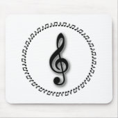Design der Treble Clef-Musiknote Mousepad (Vorne)