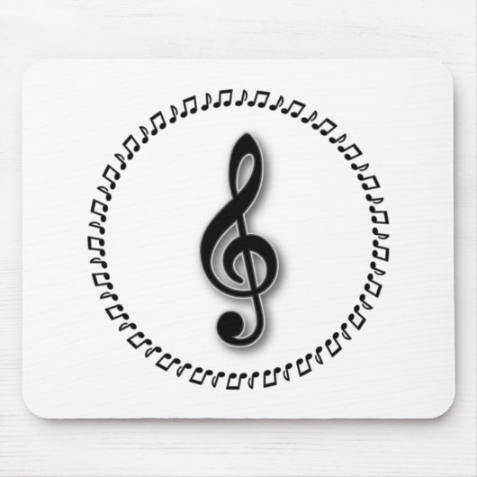 Design der Treble Clef-Musiknote Mousepad (Vorne)
