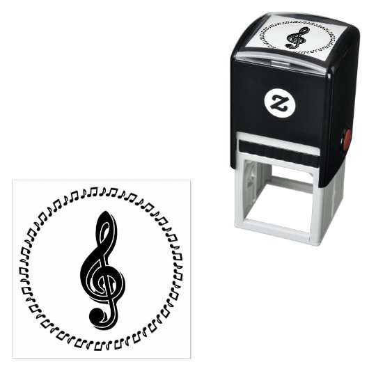 Design der Treble Clef-Musiknote Permastempel (Beispiel)