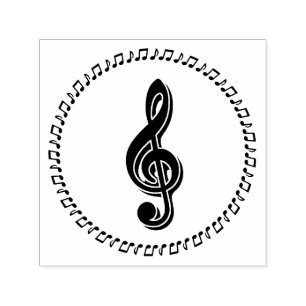 Design der Treble Clef-Musiknote Permastempel
